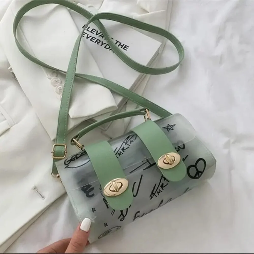 Transparent Graffiti Jelly Small Crossbody/Shoulder Handbag/Purse 👜- NWOT. - Picture 13 of 16